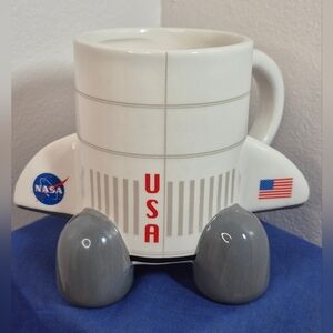 NASA Space Shuttle Ceramic Coffee Mug 20 oz. Silver Buffalo